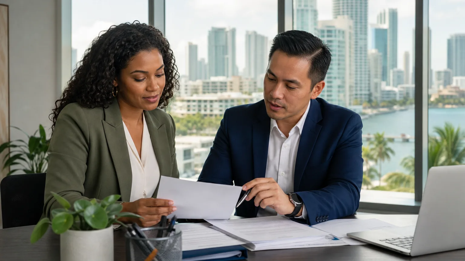 Work visa document translation review between a Miami HR professional and certified translator