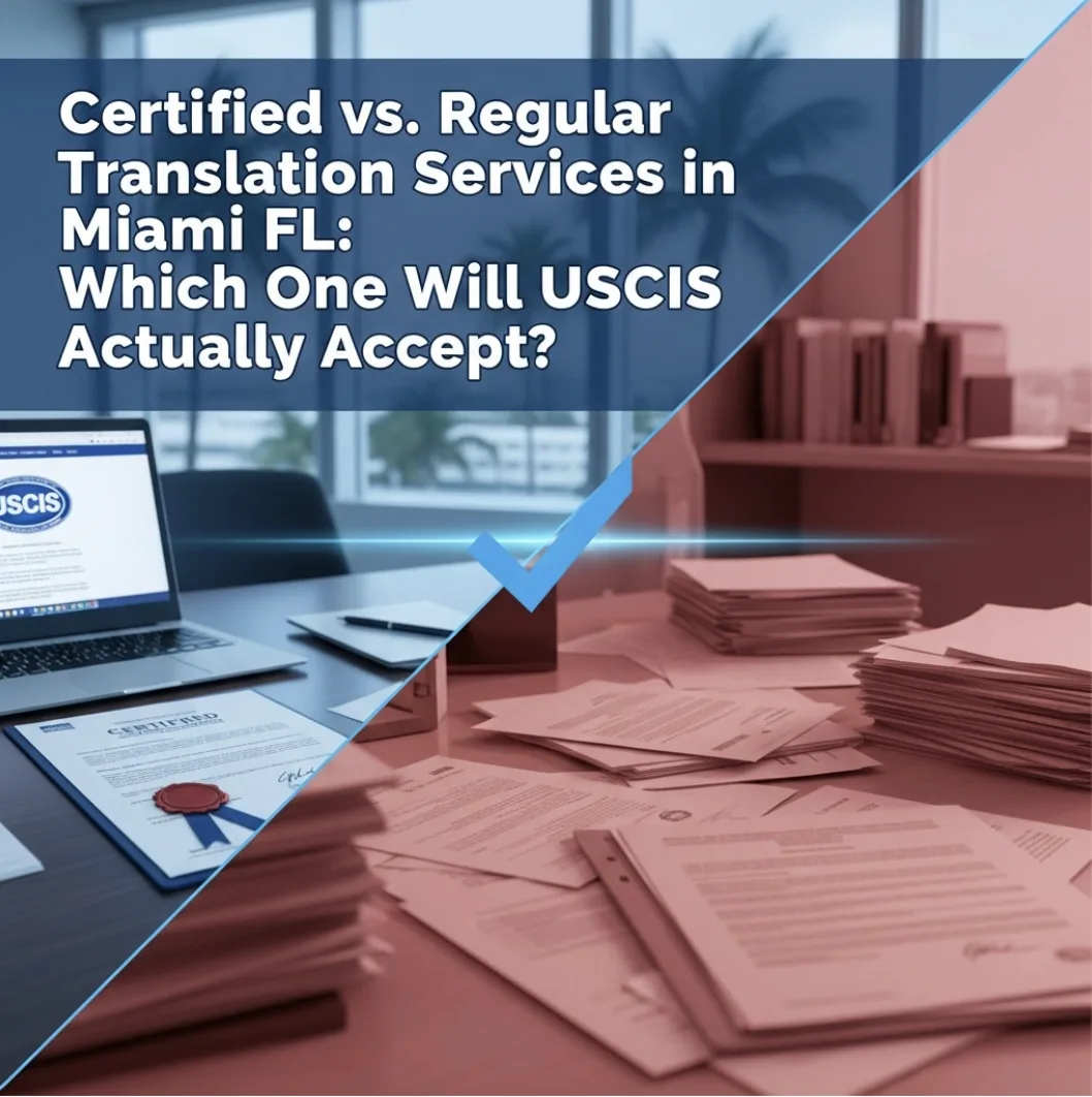 Certified vs. Regular Translation Services in Miami FL: Which One Will USCIS Actually Accept?