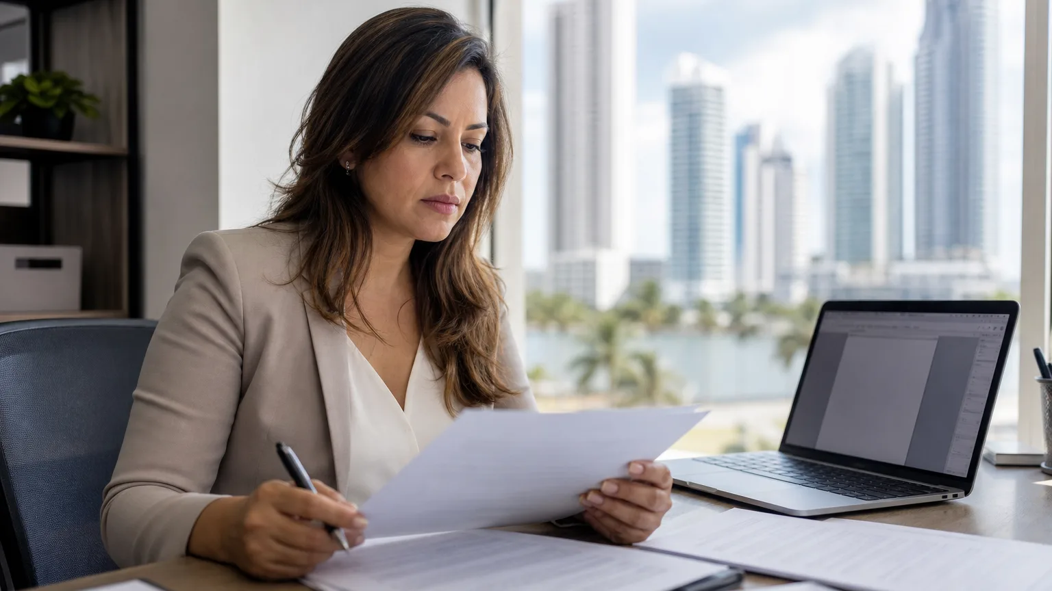Certified translator preparing asylum and TPS translation documents for a Miami immigration client