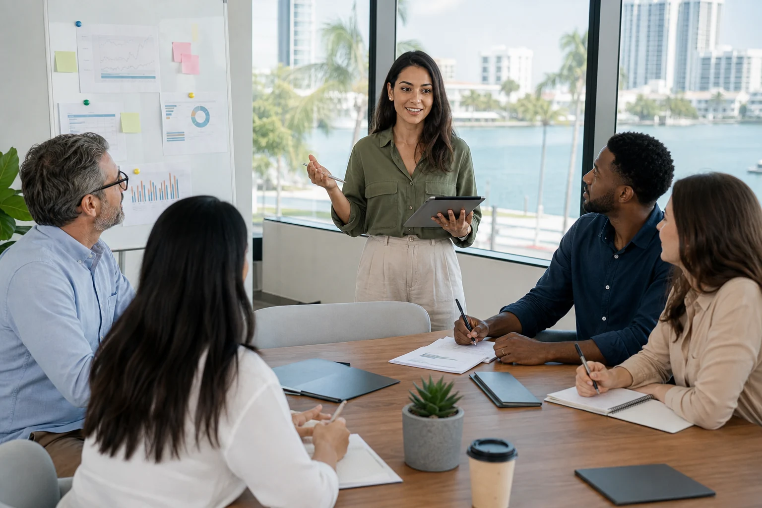 Employees taking part in a practical multilingual workplace training session in Miami