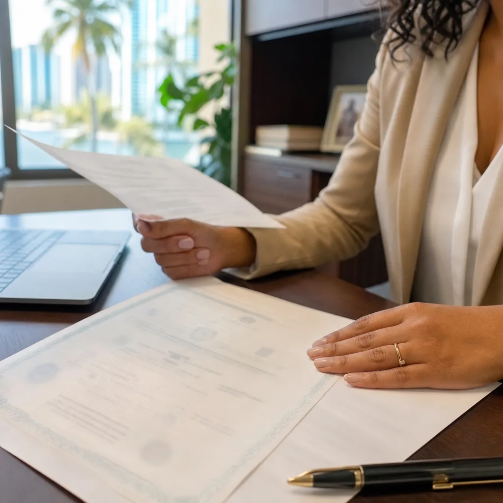 Certified translator reviewing a foreign diploma for H-1B specialty occupation evidence
